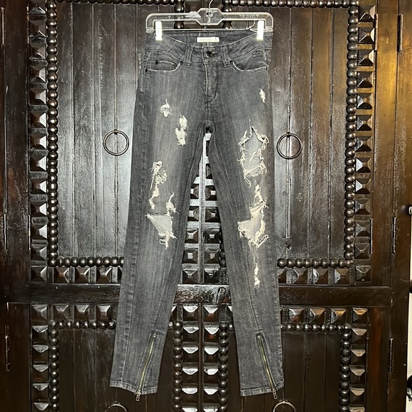 silence + noise Jeans Silencenoise Destroyed High Rise Ankle Zip Jeans Poshmark